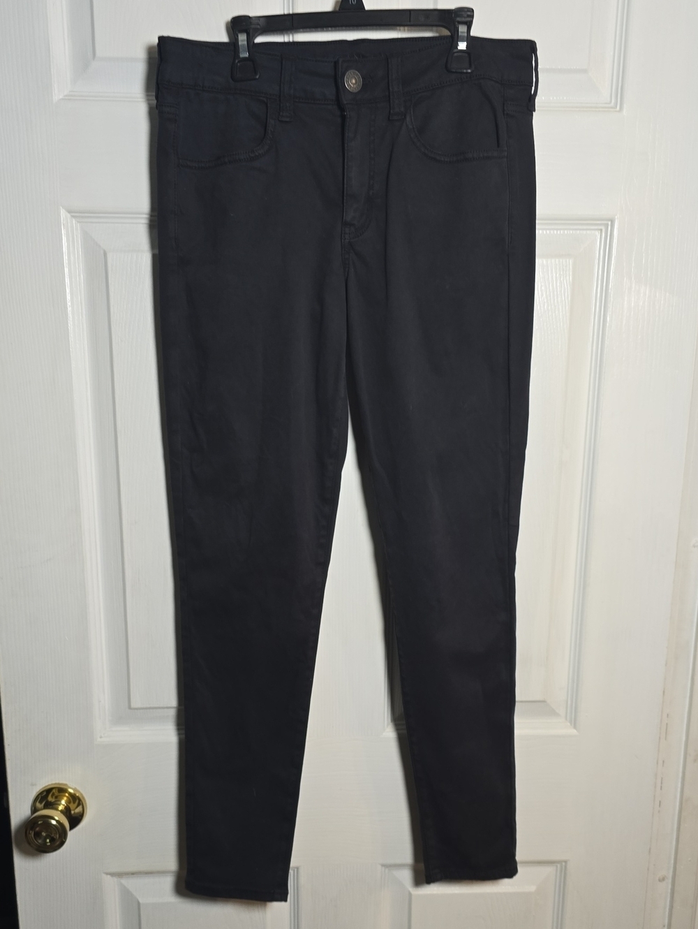 American Eagle Outfitters Womens 8 Medium M Black Super Stretch Pants